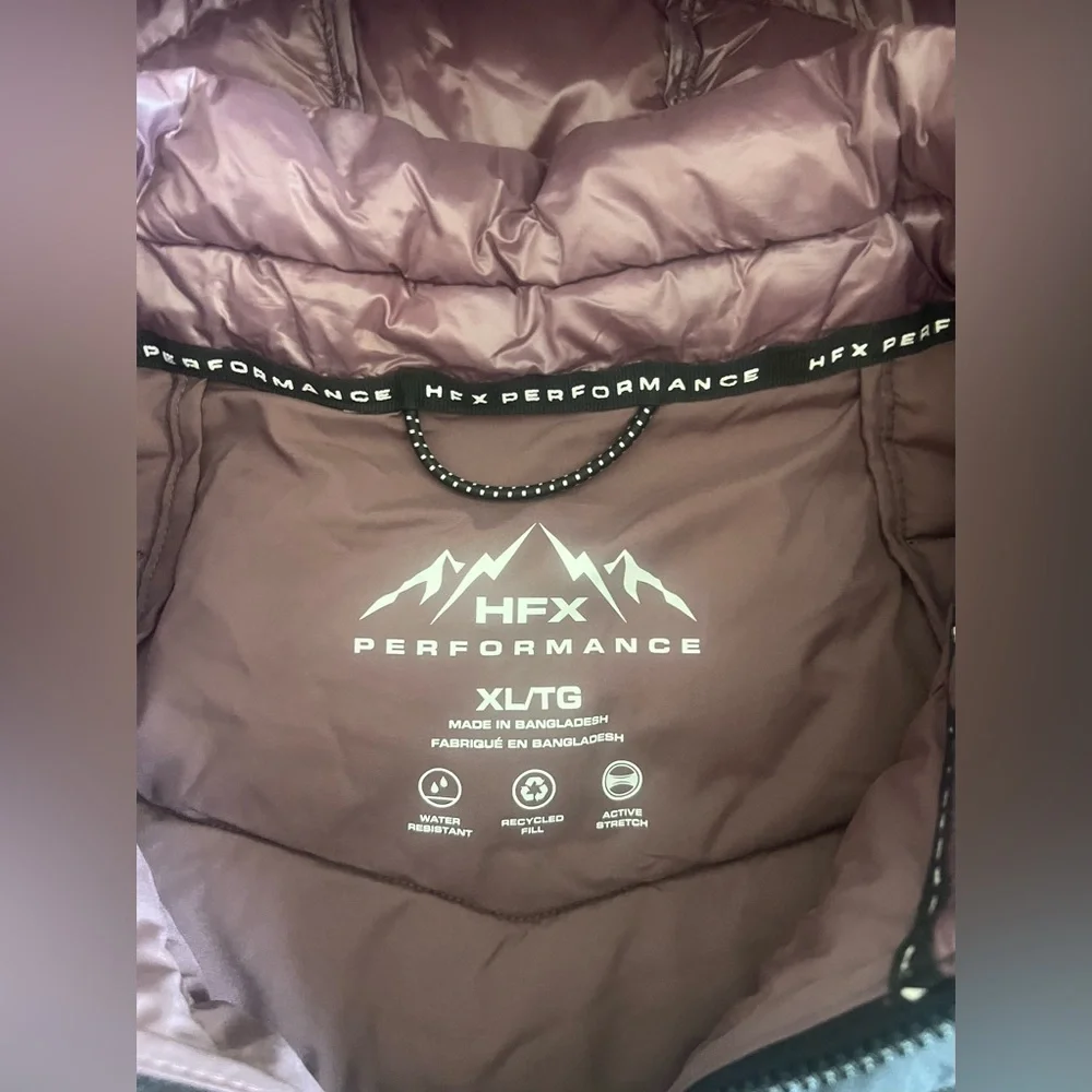 HFX Performance Women's Puffer Jacket XL Stretch Charcoal Water Resistant $120 - Picture 7 of 11
